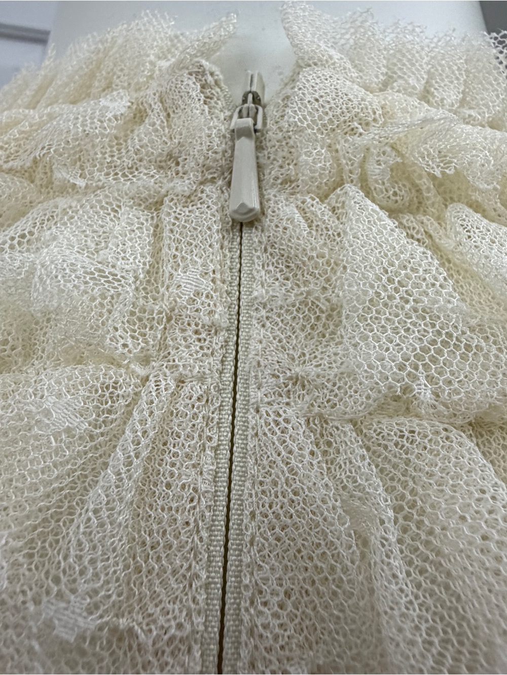 Needle & Thread Cream Ruffled Tulle Tiered Maxi Dress NWT - Size 14 (shortened) - Picture 10 of 16